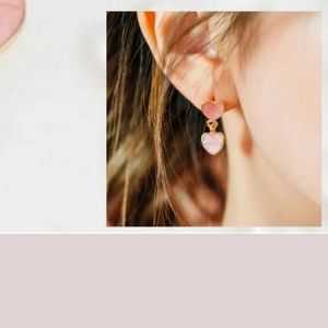 Stud Drip Heart-Shaped Peach